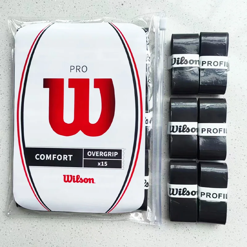 Wilson 15/30/60Pcs/Lot Tennis Racket Sweatbands Anti-Slip Breathable Sweat Handlebar Sport Badminton Covered Wire GripSweat Band