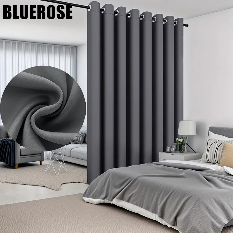 1 Panel Blackout Curtains Polyester Grommet Top for Bedroom & Living Room Lightweight & Privacy Enhancing Home Decor Essentials