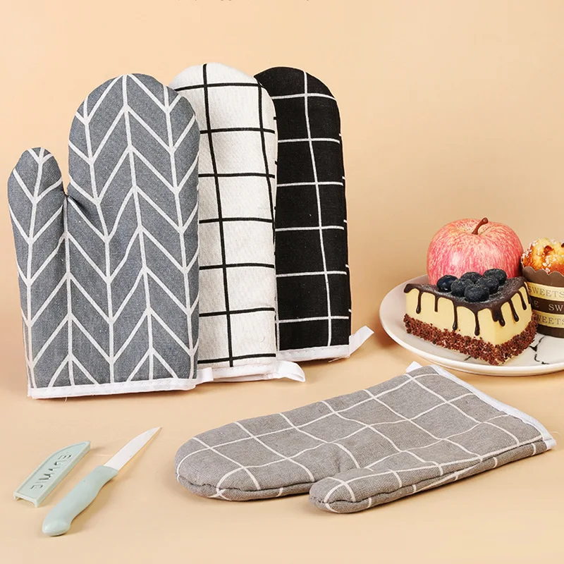 Anti-scald Microwave Gloves, High Temperature Resistant Kitchen Baking Oven Gloves 2pcs Heat-insulating Gloves