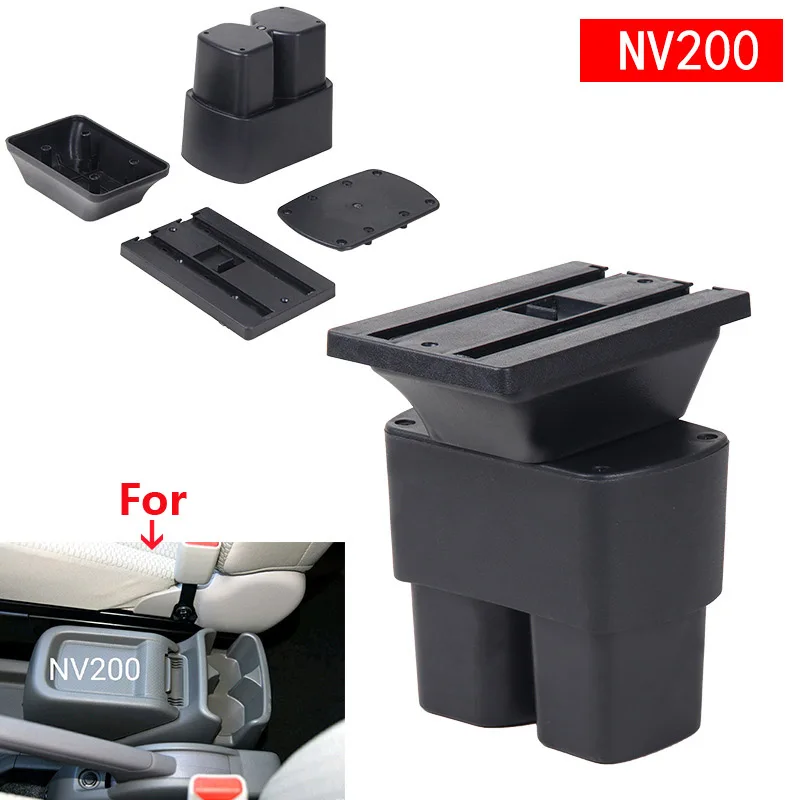 Car Armrest For Nissan NV200 evalia Armrest Box 2019 2011 2013 2014 2015 2016 Retrofit Parts Interior Storage Box Accessories