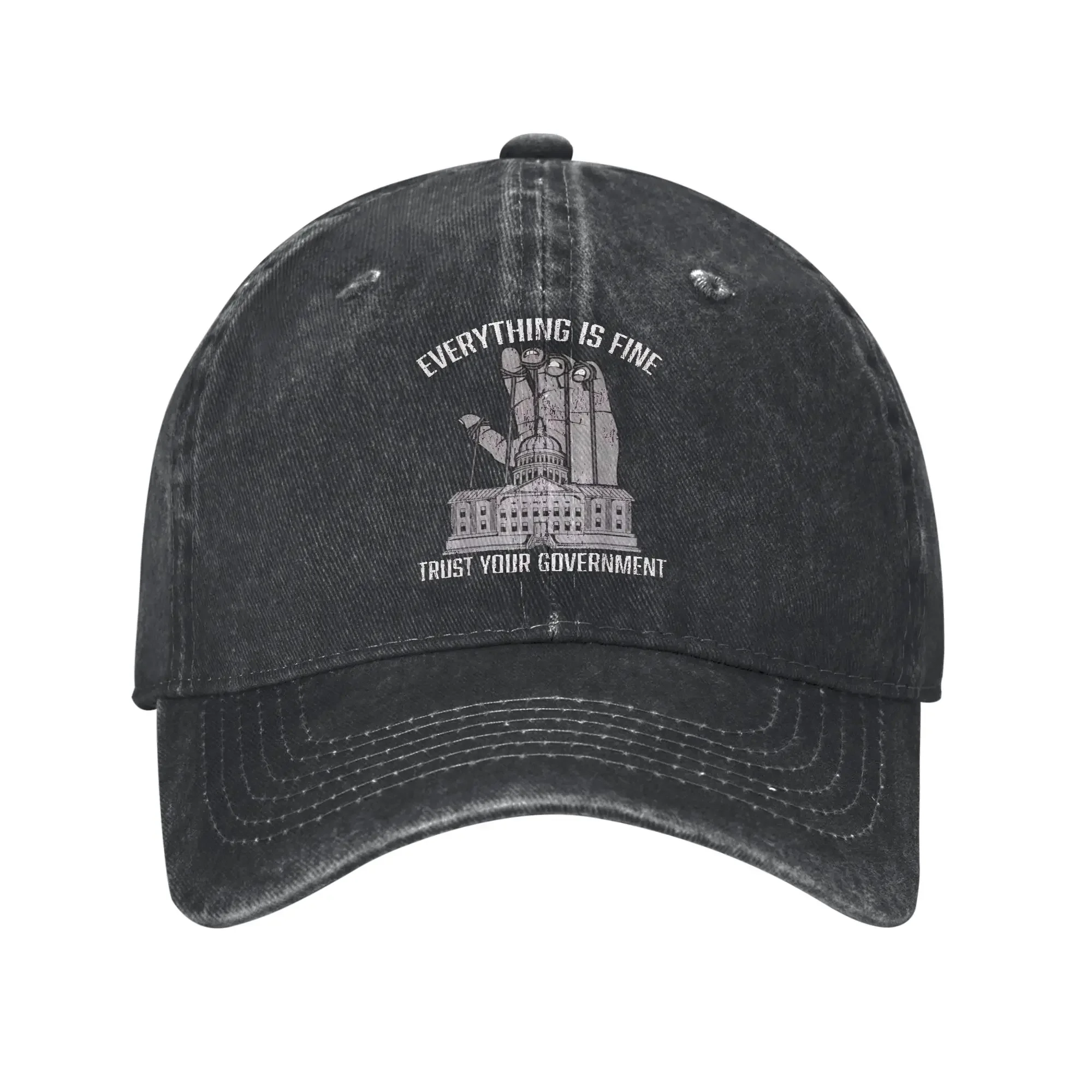 Everything Is Fine Trust Your Government Sun Baseball Cap Men Adult Design Casual Outdoor Sports High Quality Baseball Caps