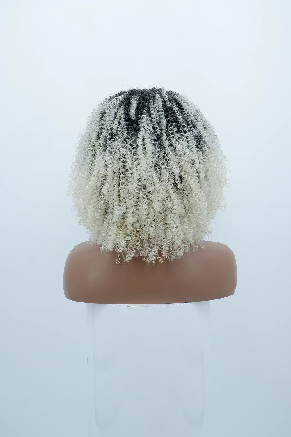 Hz cabelo curto afro kinky encaracolado peruca para preto feminino cosplay loira perucas naturais sintéticas africano sem cola resistente ao calor