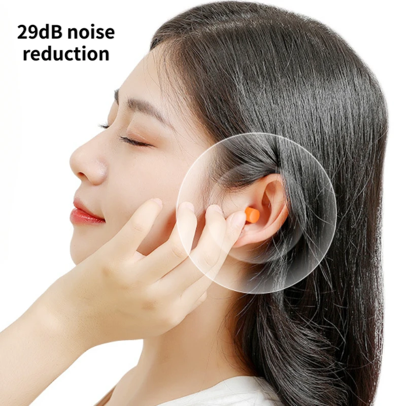 30/60/100PCS  Noise Cancelling Ear Plugs Reusable Noise Reduction Protection Sound Insulation Ear Plugs for Sleep Study Work