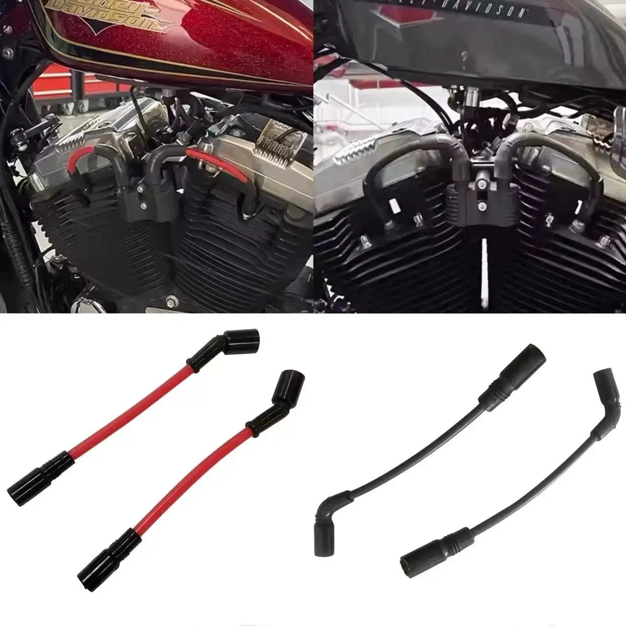 

For Harley Sportster X48 V72 XL883 XL1200 Motorcycle Spark Plug Ignition High Voltage Line High-Voltage Bracket Accessories
