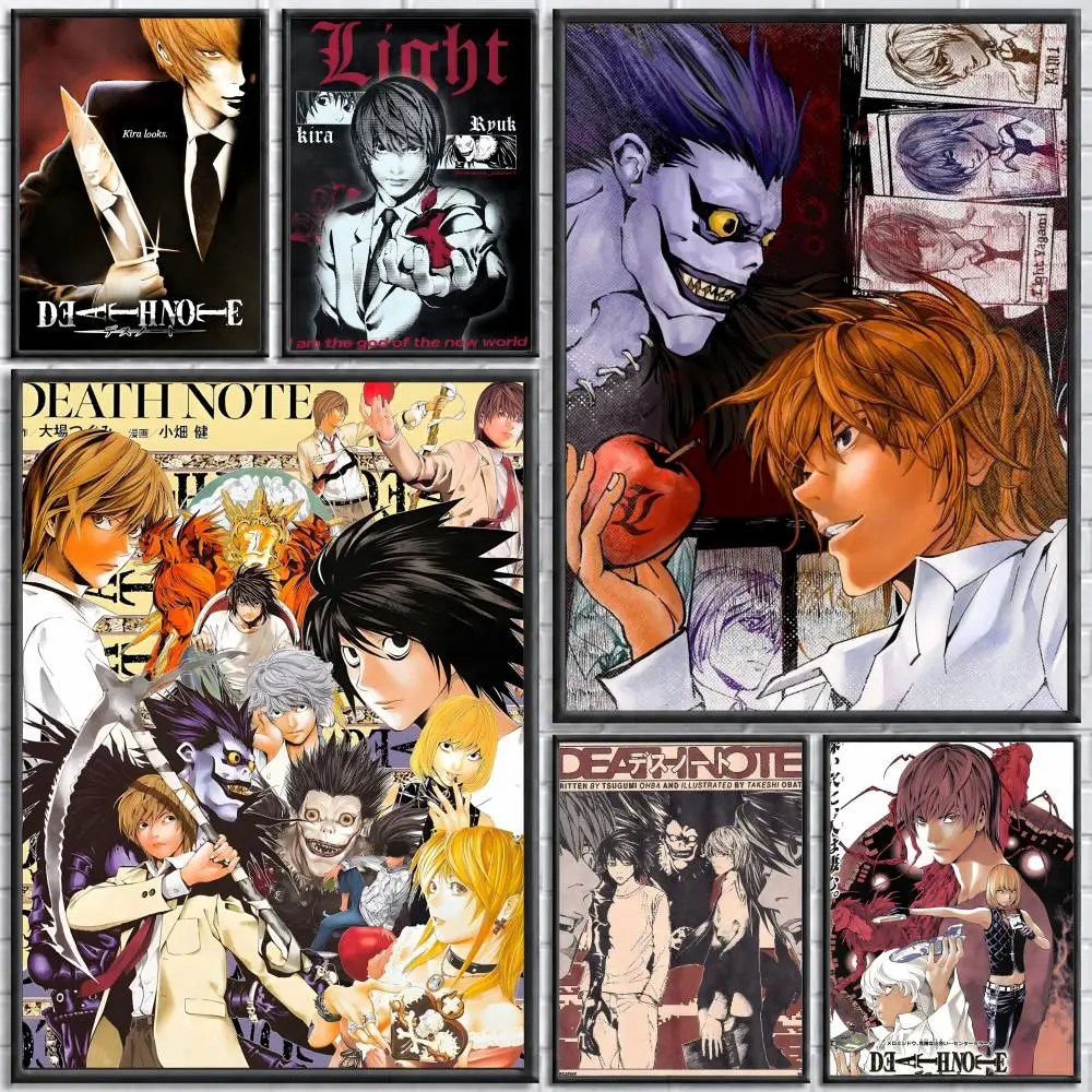 Image of Anime Death Note Poster, Poster, Wandaufkleber, wasserfest, selbstklebend, HD-Kunst, Schlafzimmer, Bar, Dekoration