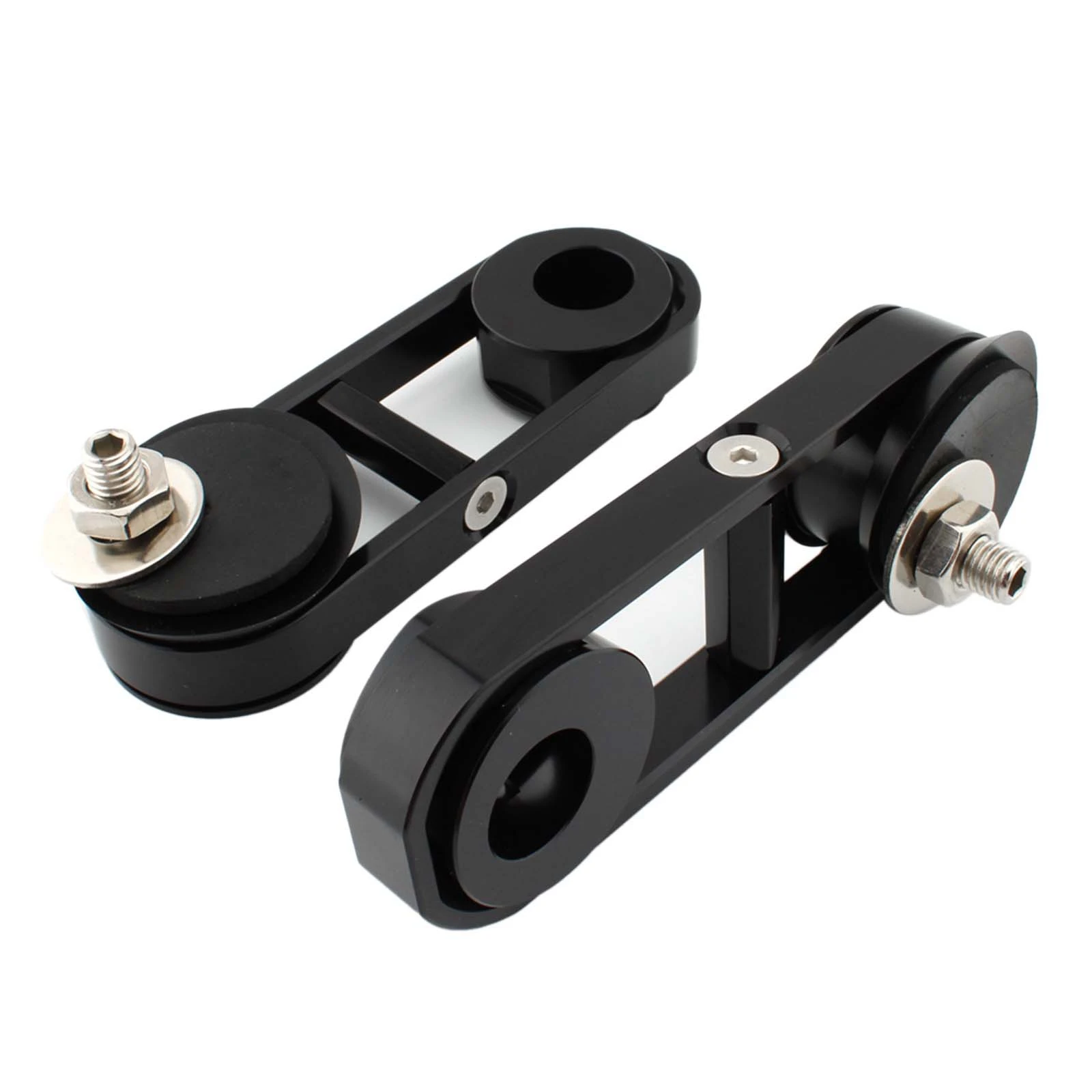 Black Adjustable Drop Mirror Relocator Mount Fit for 2006-2022 Harley-Davidson Street Glides FLHX