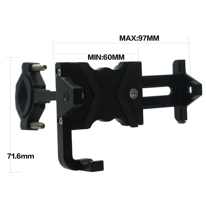Aluminum Alloy Motorcycle Handlebar Mount Bicycle Phone Holder Support For 3.5-6.2 inch iphone Samsung Huawei Xiaomi Smartphone