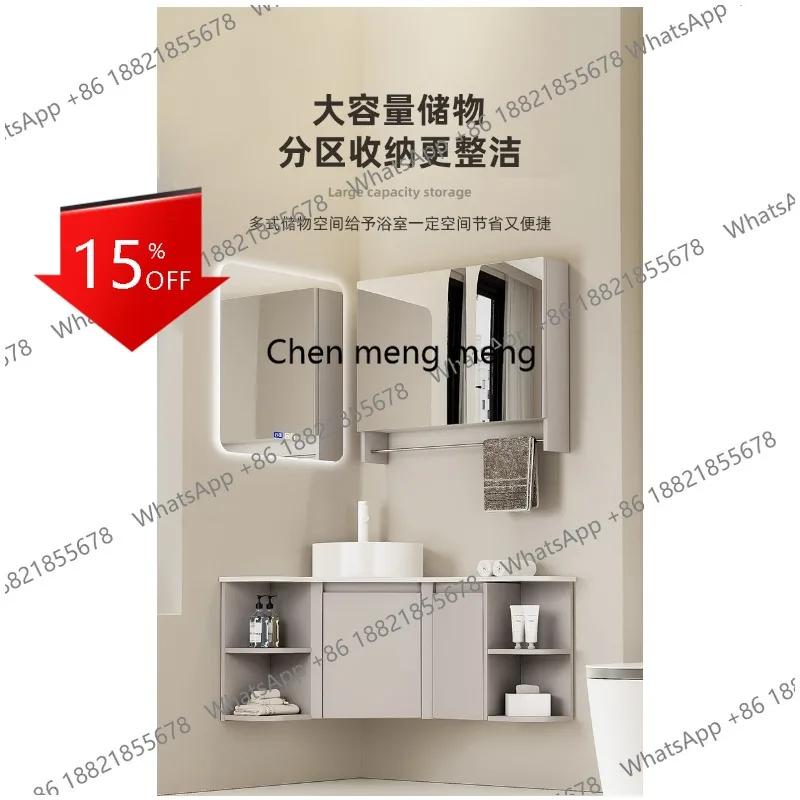 Q181 Corner triangle bathroom cabinet space aluminum corner washbasin small apartment special-shaped hand washbasin cabinet