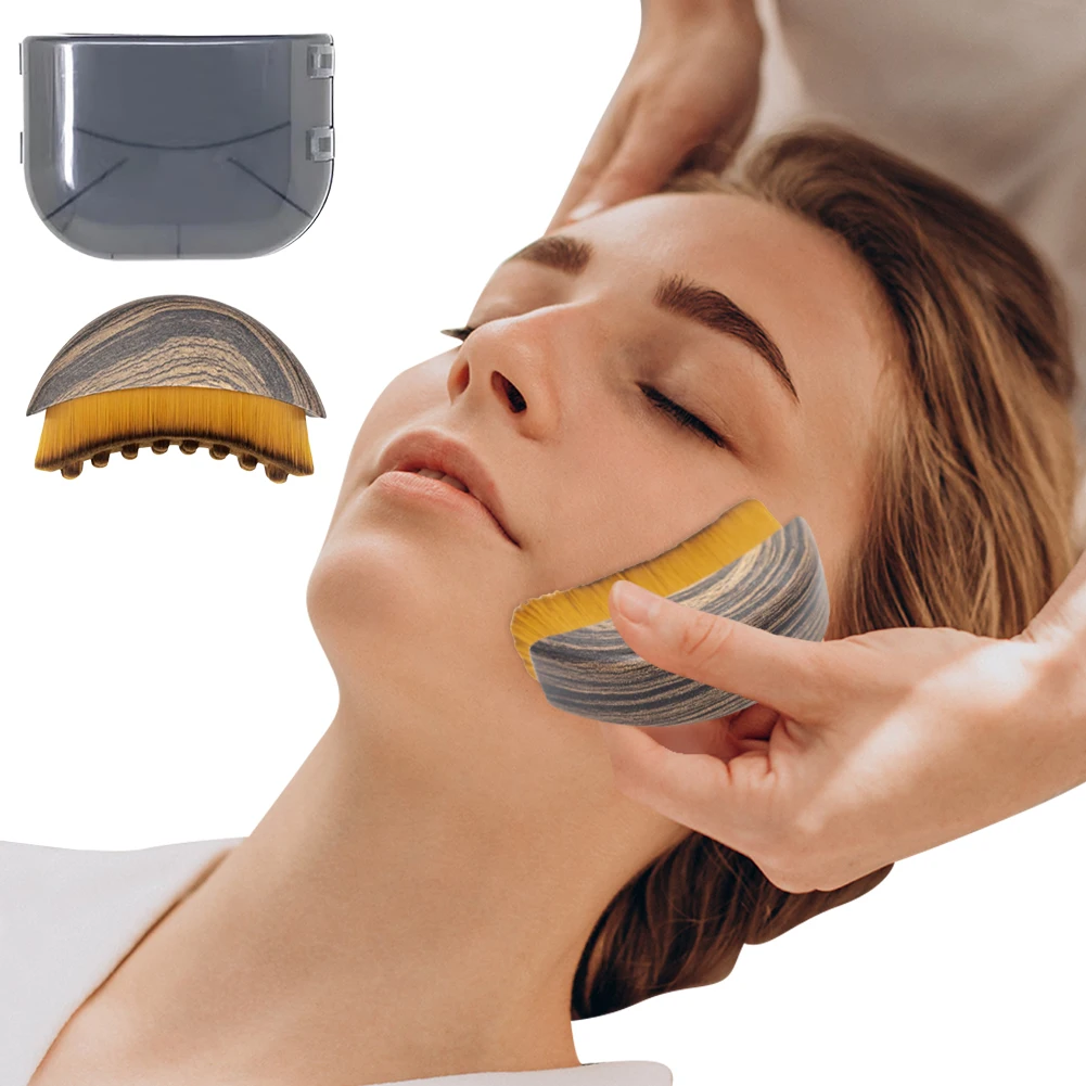 

Dry Brushing Face Brush Ergonomic Lymphatic Drainage Massager Portable Contoured Face Sculpting Tool for Improving Circulation