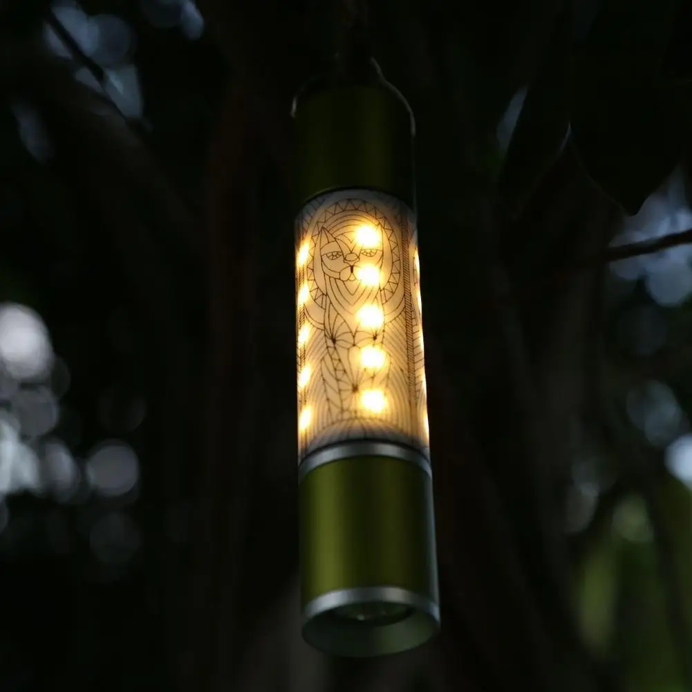 Outdoor Light Sticker Novel Light Sticker Pattern Waterproof Camping Lantern Sticker Enhance Light Diffusion Create for Outdoor