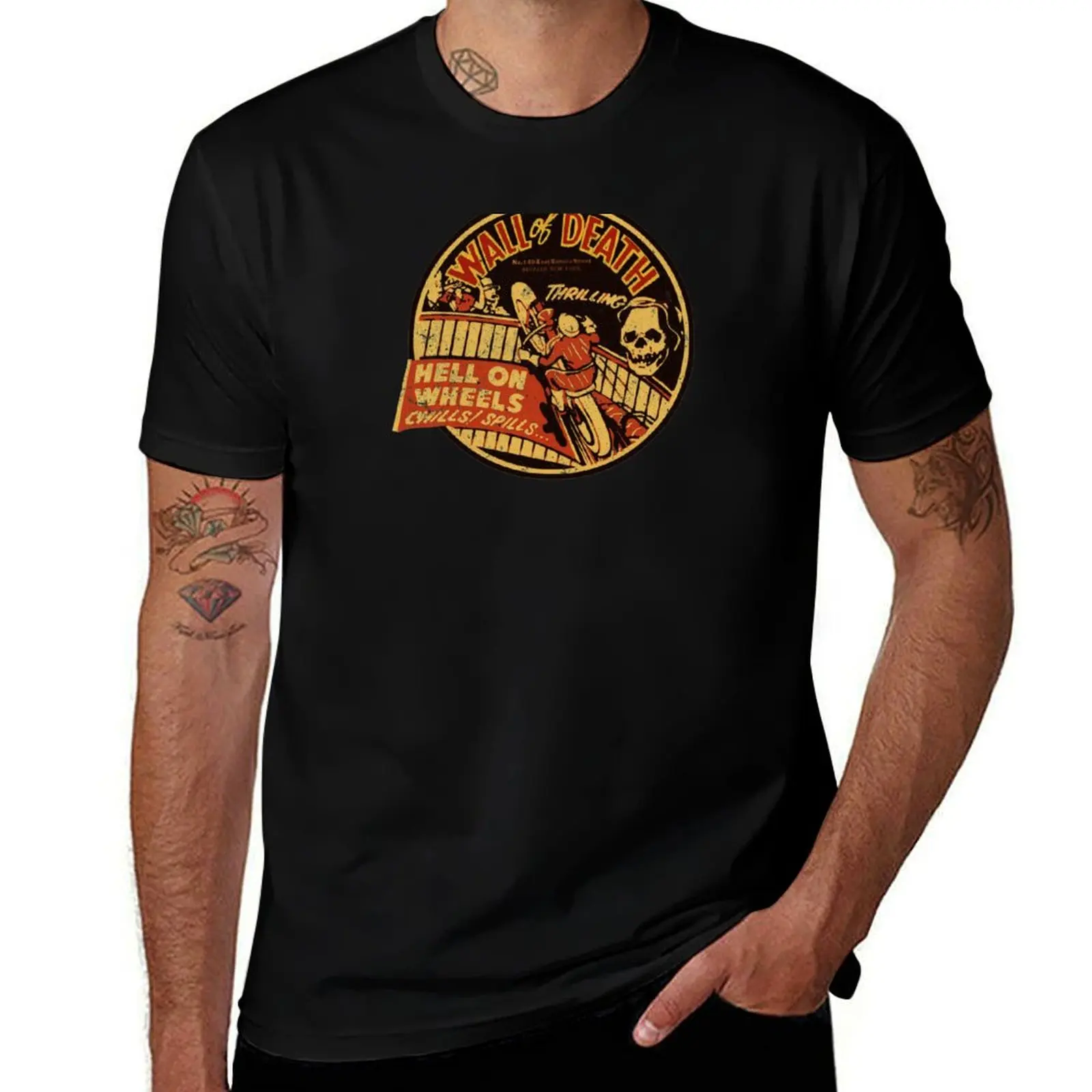 

Vintage Wall of Death Moto T-Shirt football t shirt man t shirt summer shirt mens graphic t-shirts big and tall