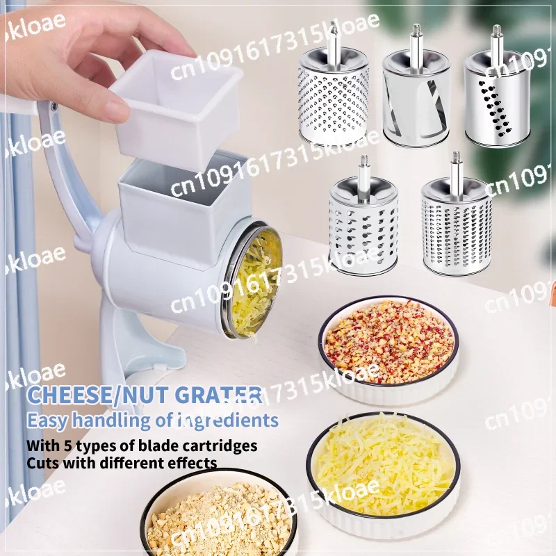 Hand crank, cheese shredding, nut grinder, multi-function roller grinder