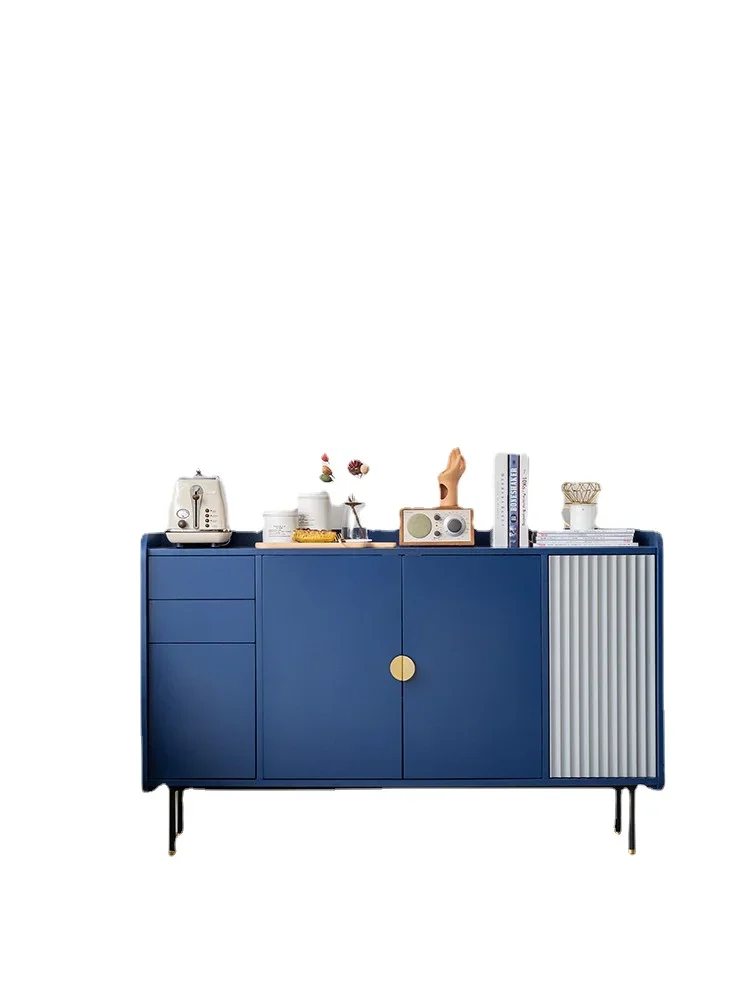 

YY Locker Cupboard Small Apartment Blue Sideboard Cabinet Modern Minimalist