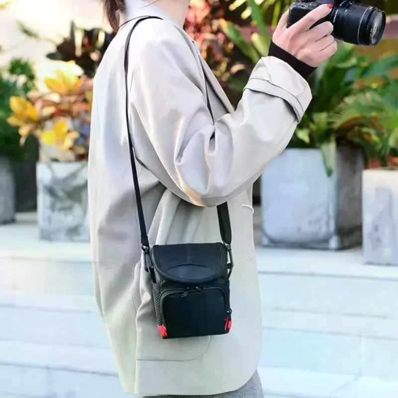 Simplicity Waterproof SLR Camera Bag Nylon Anti Spoilage Digital Shoulder Bag Mini Black Photographer Backpack Micro Camera