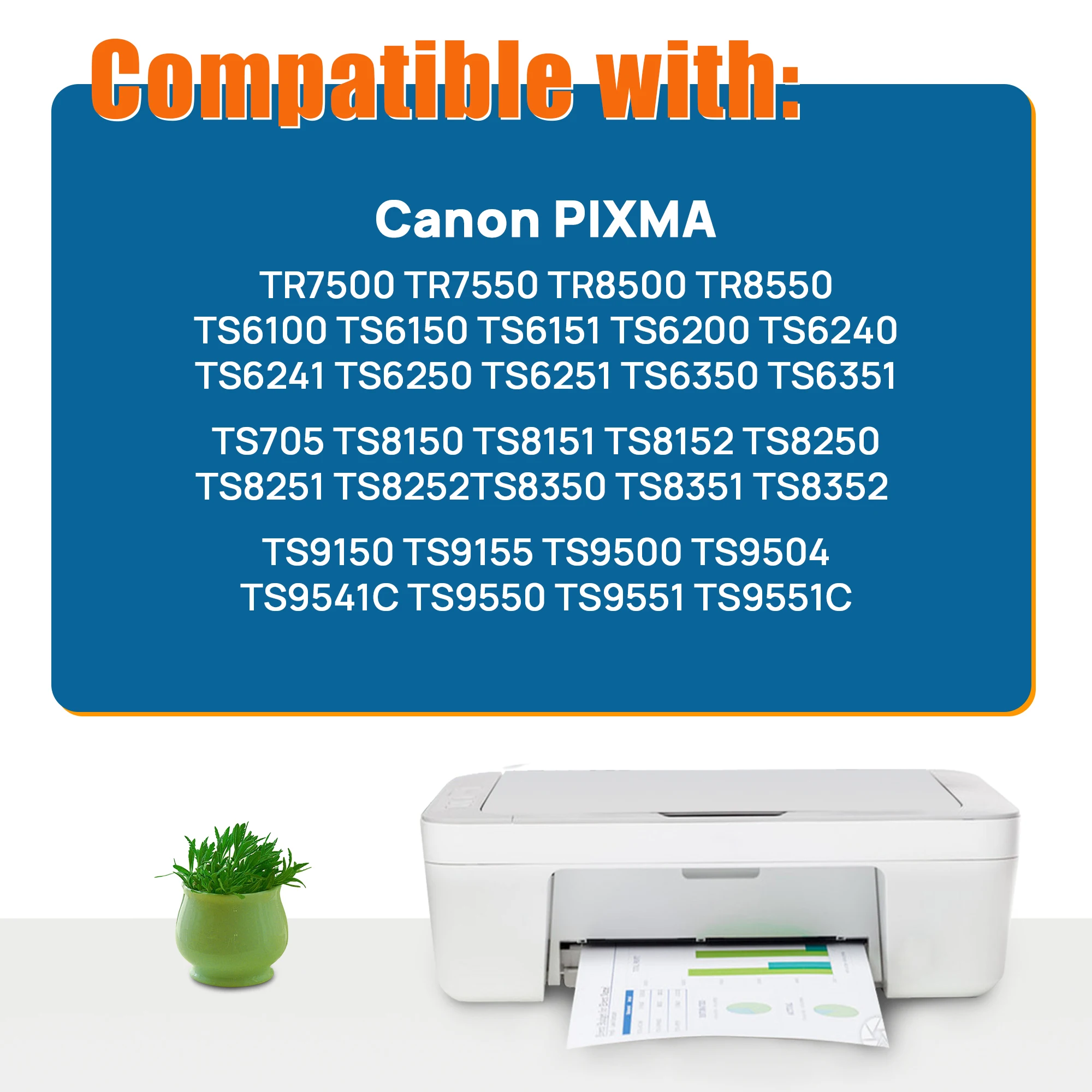 Jhaan PGI-580 CLI-581XXL Tintenpatronen kompatibel mit Canon 580 581 für Canon TR8550 Pixma TR8550 TR7550 TR8500 TS6150 TS6350 – Detail 2
