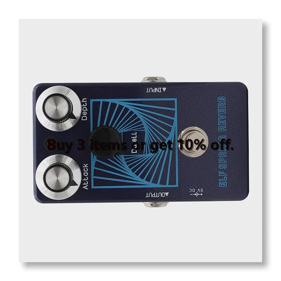 ✤Elf Spring Reverb Guitar Bass Effect Pedal,Vintage Voiced Reverb Echo ,Creepy Analog/Digital Reverb,True Bypass