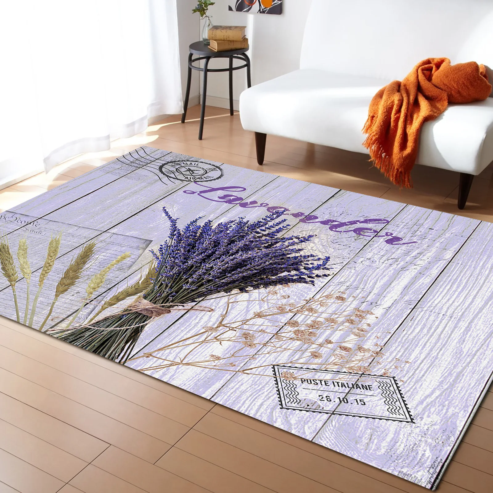 

Lavender Ear Of Wheat Vintage Carpet Area Rug Children's Room Living Room Bedroom Large Rug Home Play Decoration Floor Mat