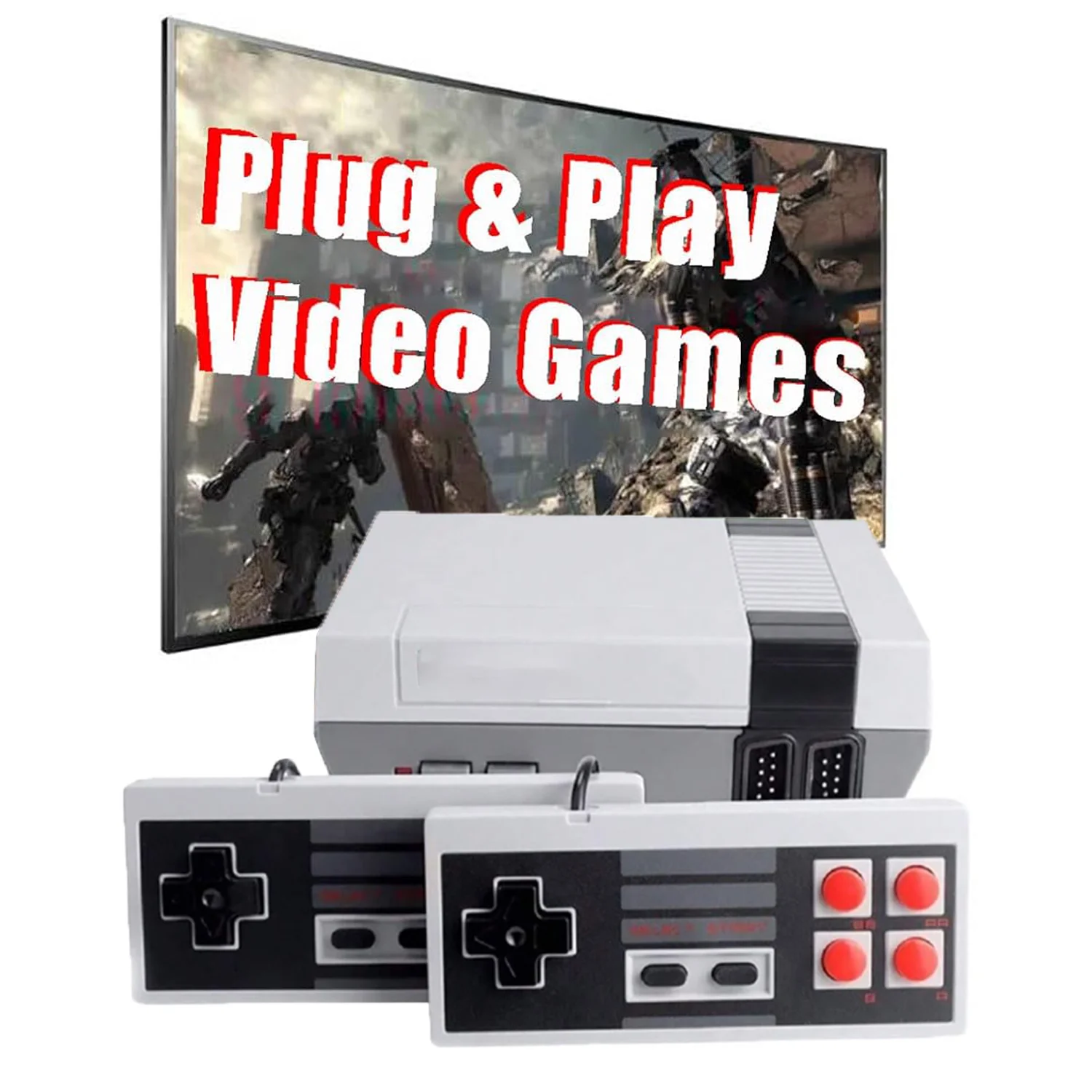 Consola de juegos retro, mini sistema de videojuegos, 620 juegos clásicos integrados, consola de juegos de TV Plug-and-Play con puerto de salida AV