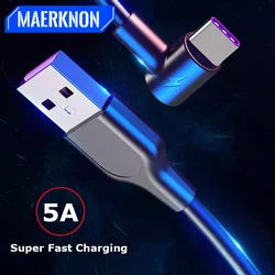 5A USB Type C Cable for Huawei P40 P30 USB C Fast Charging Type-C Cables for Samsung S10 S9 S8 Xiaomi Charger Cable