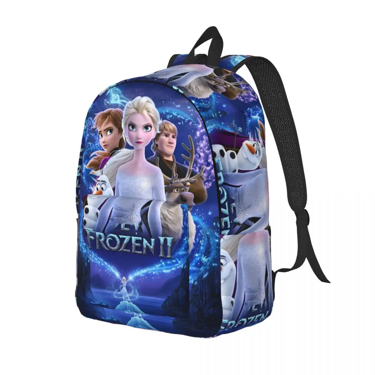 Frozen Elsa Backpack Youth 2024 New Princess Series Pattern Backpacks Polyester Fun High School Bags Cycling Design Rucksack