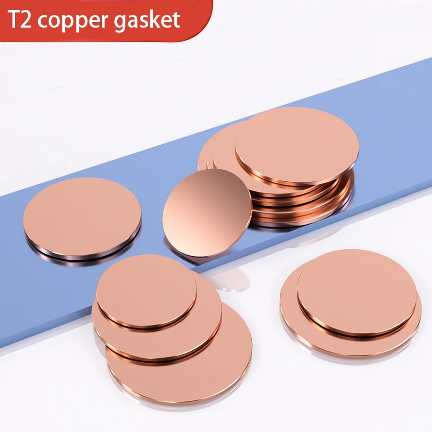 

T2 Round Copper Gasket, Solid Copper Round Plate, Pure Copper Plate, Copper Sheet, Laser Customization
