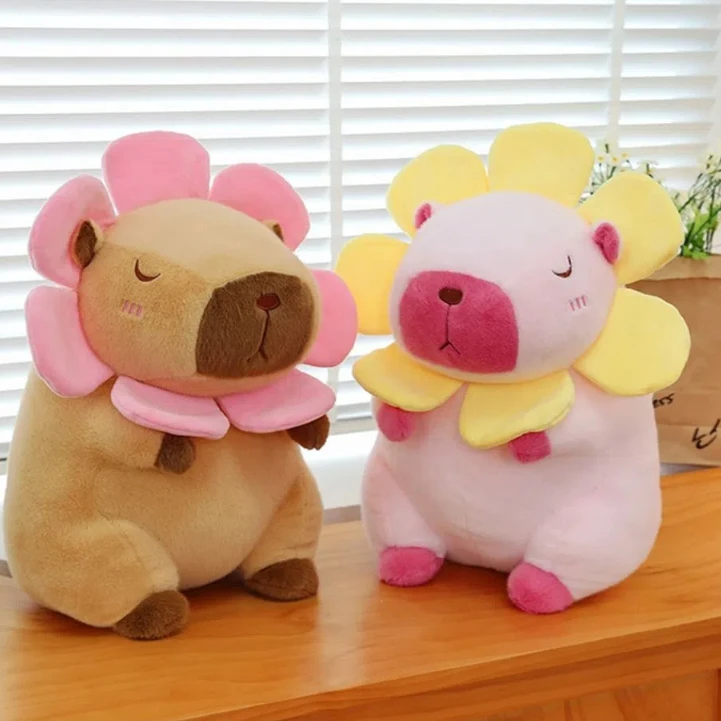 

Dress Up Sunflower Capybara Plush Simulation Fluffy Capybara Plush Toy Soft Cartoon Capibara Fluffty Doll Christmas Toy