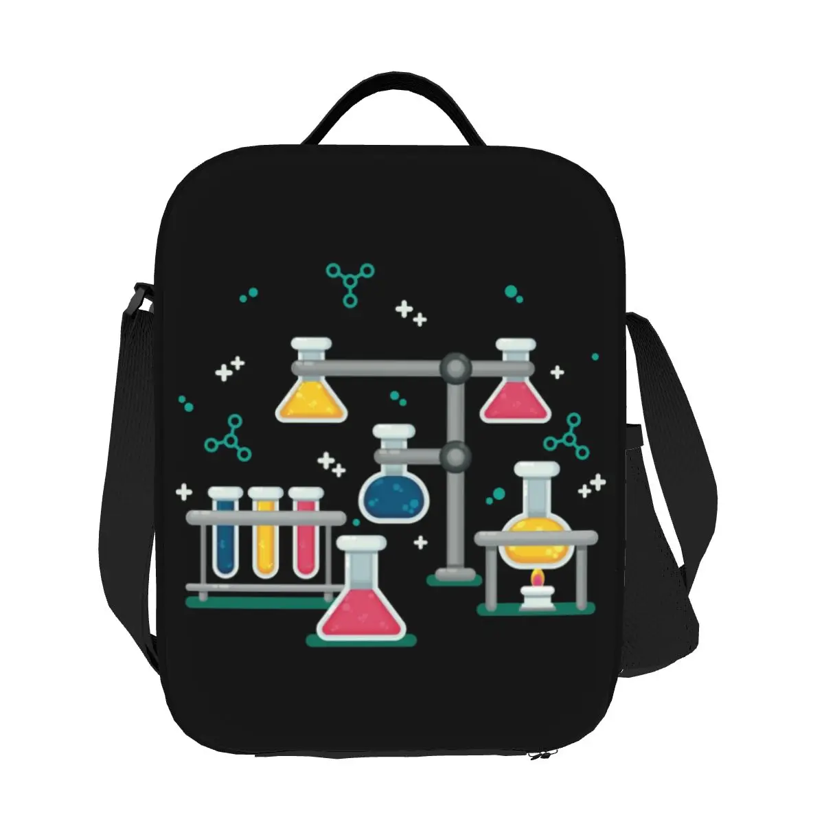 Amazing Chemistry Thermal Insulated Lunch Bag Science Laboratory Technology Portable Lunch Tote for Multifunction Bento Food Box