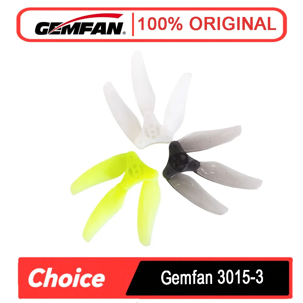 

2 Pairs Gemfan F3015 3-Blade 3-inch Floppy Folding Props - for Multirotor FPV RC Racing/Cinewhoop Ducted Drones
