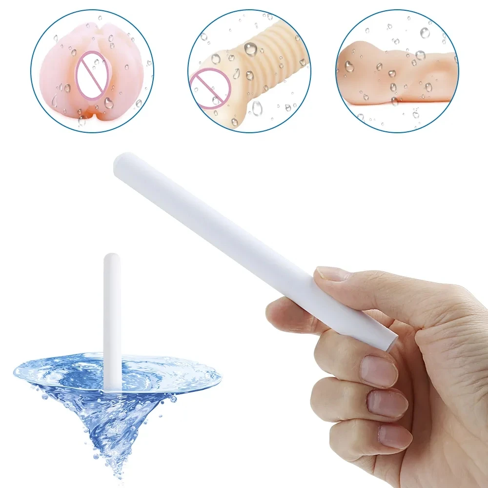 Água rápida reutilizável absorvente vara vara brinquedos do sexo acessórios de limpeza vara seca água absorver para boneca do sexo masturbação copo