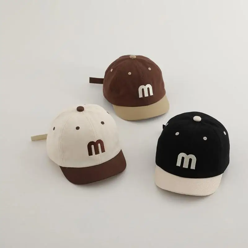 Fashion Kids Splicing Letter Peaked Cap Children Outdoor Vacation Sunscreen Caps Girl Baby Cotton Baseball Hats Boys Casual Hat