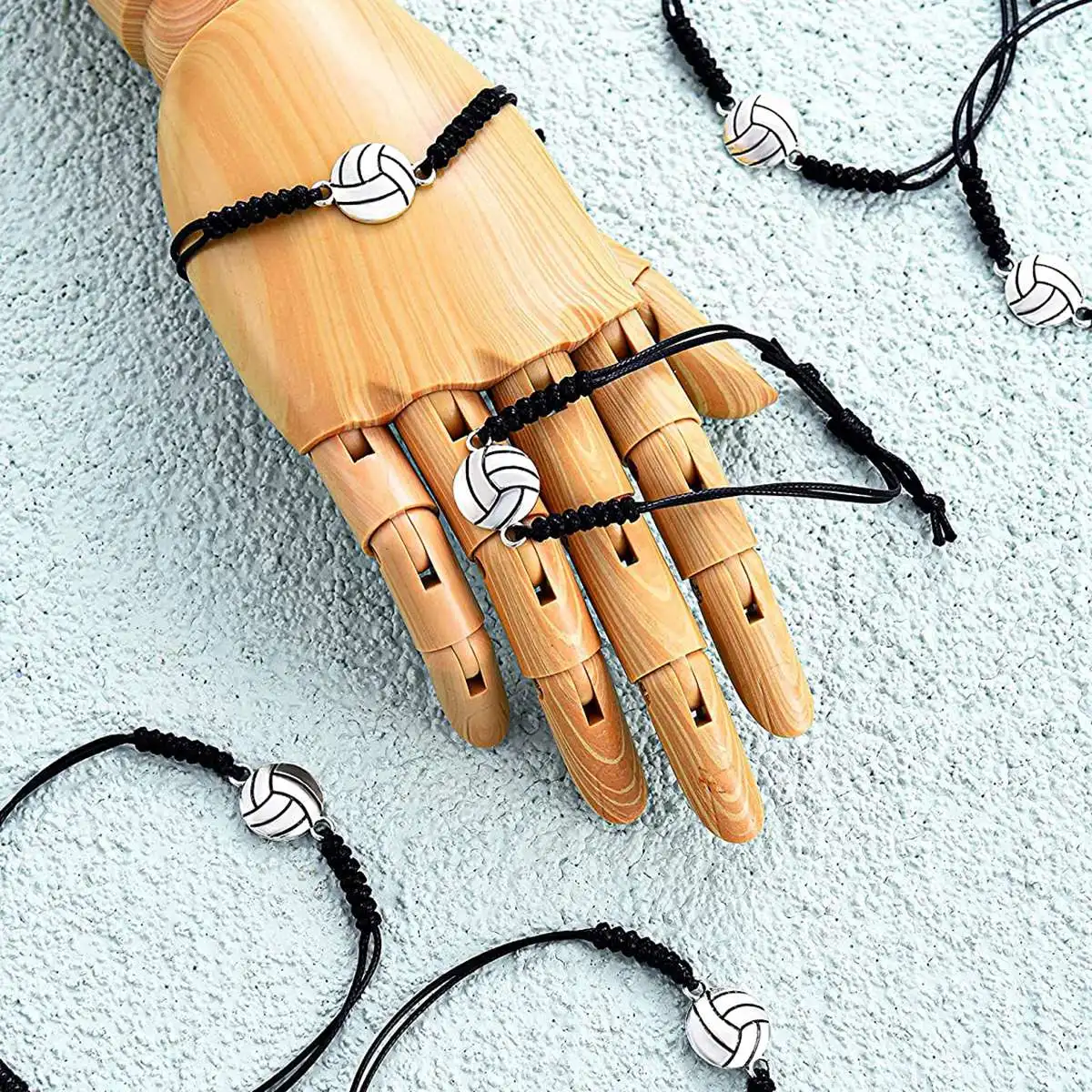 ممتاز - 20 قطعة من أساور الكرة الطائرة القابلة للتعديل، أساور معصم الكرة الطائرة للمراهقين، لاعبي الفريق الرياضي