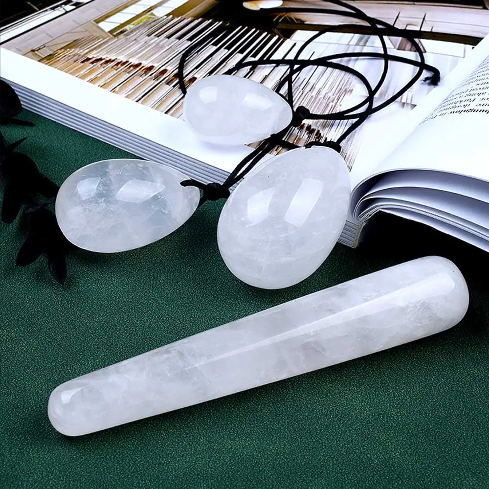 

1Set Rose Quartz Yoni Egg Jade Eggs Women Kegel Exerciser Jade Massager Vaginal Muscles Tightening Ball Crystal Kegel Eggs