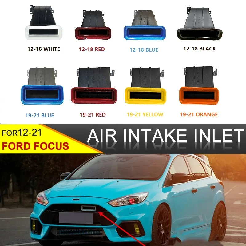 For Ford Focus Air Inlet Tuyere Intake RS ST Hatchback Sedan MK3 MK3.5 Mk4 Big Mouth ABSReplacement Parts 2012 2013-2020 2021