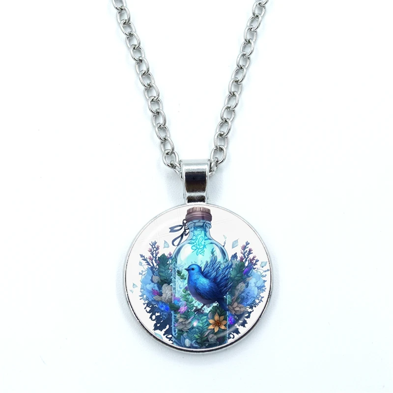 2023 New Twelve Constellations Glass Dome Necklace Leo Virgo Libra Scorpio Sagittarius Zodiac Sign Pendant Necklace