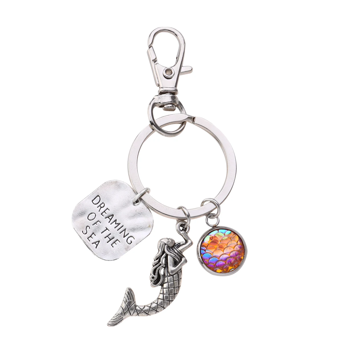 

Keychain Mermaid Keychains Holder Exquisite Ring Valentine Gift Decoration Stylish Bag Pendant Durable Use Unique