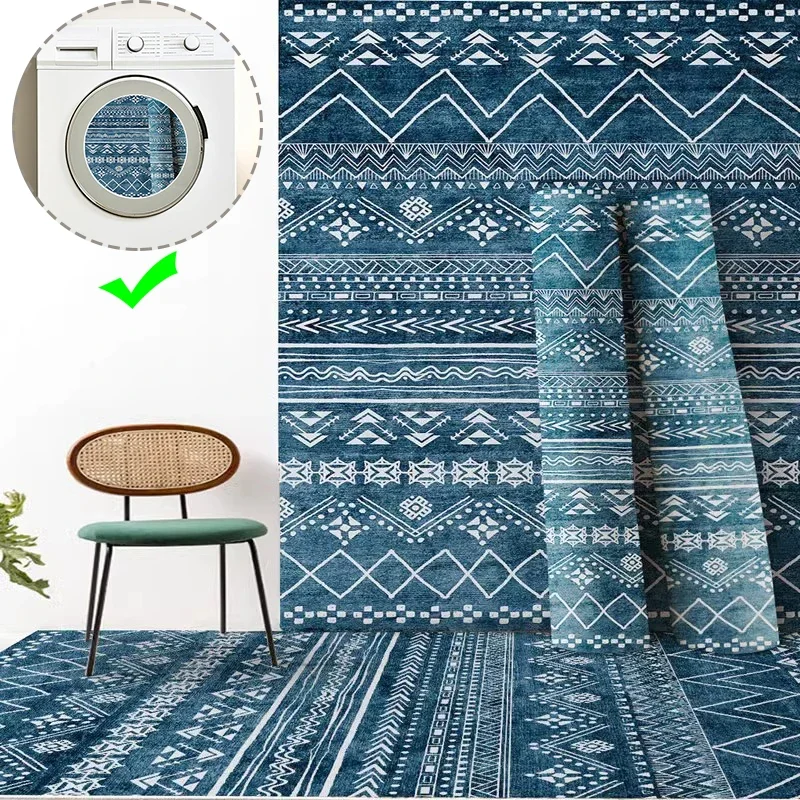 

Nordic Living Room Carpet Home Decoration Large Area Bedroom Bedside Plush Floor Mat Non-slip Machine Washable Foldable Rug 러그