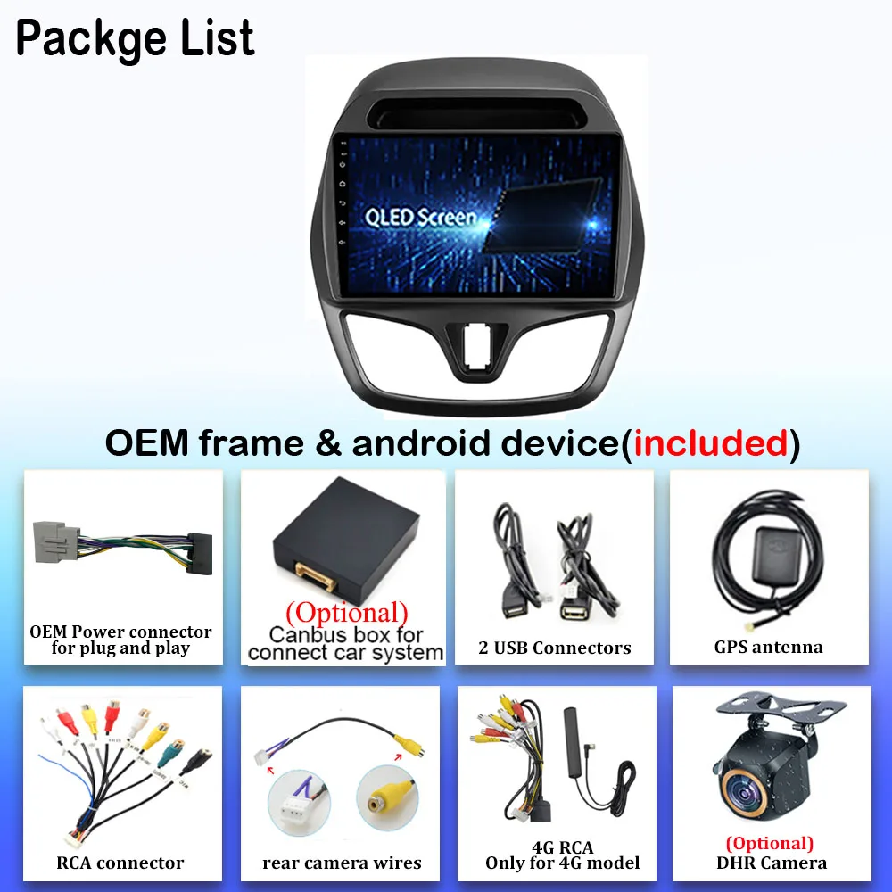 4G For Chevrolet Spark Android Auto Beat 2015 - 2018 Car Radio Multimedia Video Player GPS Navigation Carplay Stereo No 2din DVD