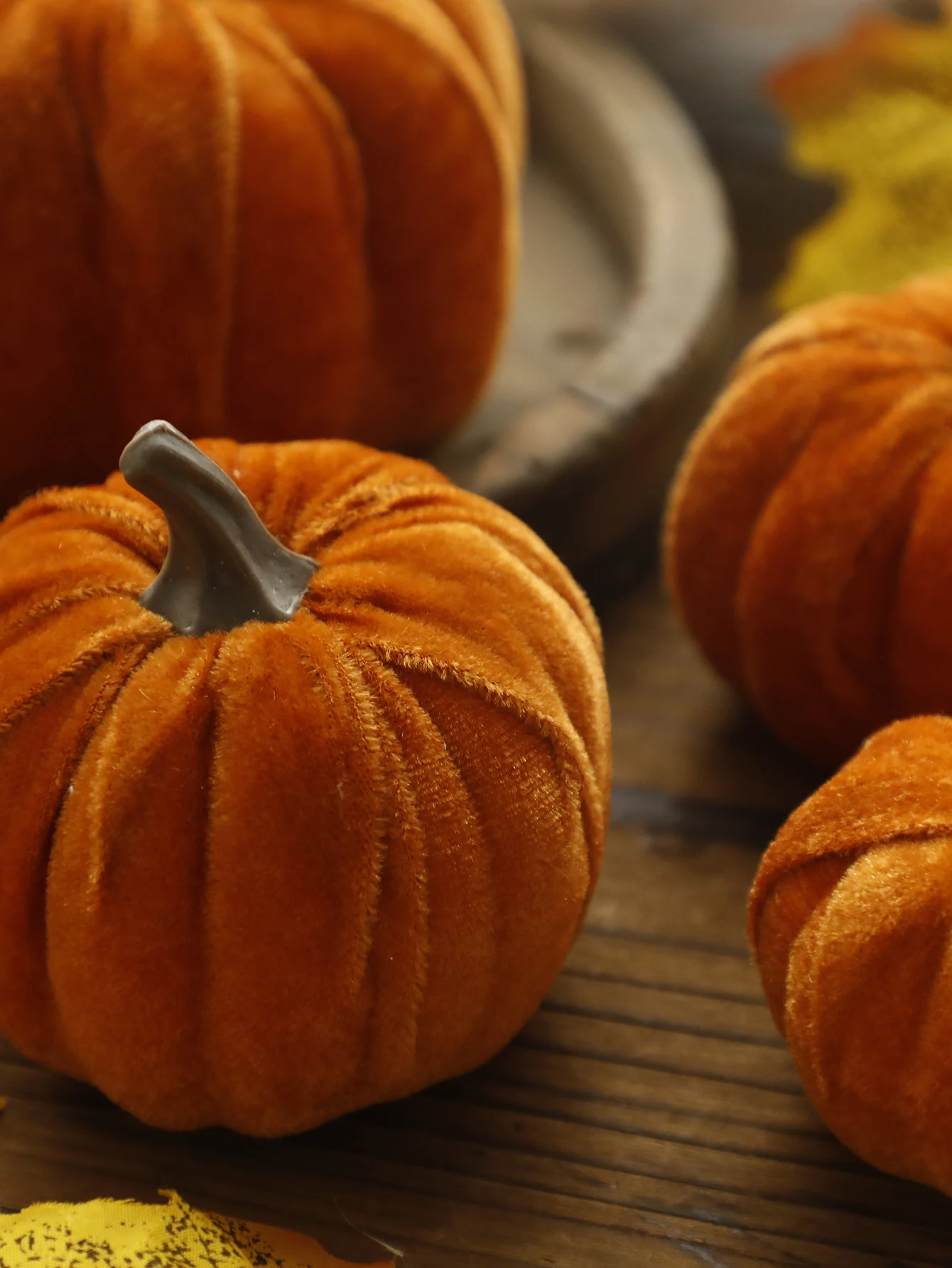 ديكور القرع المخملي الاصطناعي ، ديكور اليقطين البني للخريف ، عيد الهالوين ، عيد الشكر ، حصاد الخريف ، هدية ديكورات المنزل