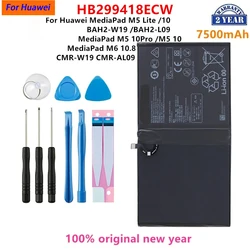100% Orginal HB299418ECW 7500mAh Tablet Phone Battery For Huawei MediaPad M6 10.8 M5 LITE M5 10 M5 10pro Replacement Batteries