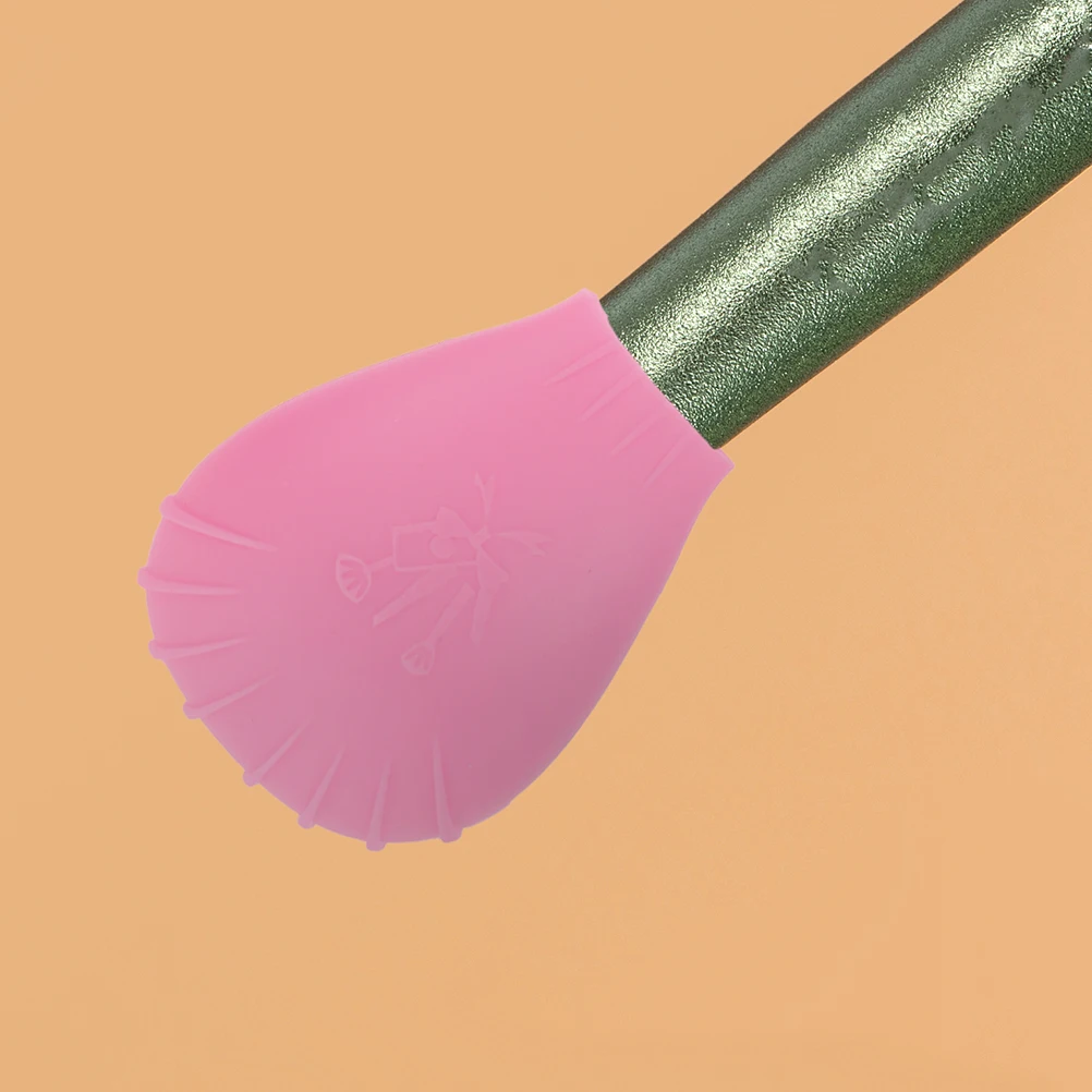 

4Pcs Makeup Brush Covers Silicone Cap Organizer Case Travel Holder Dustproof Bending Preventer Multiple Colors Available