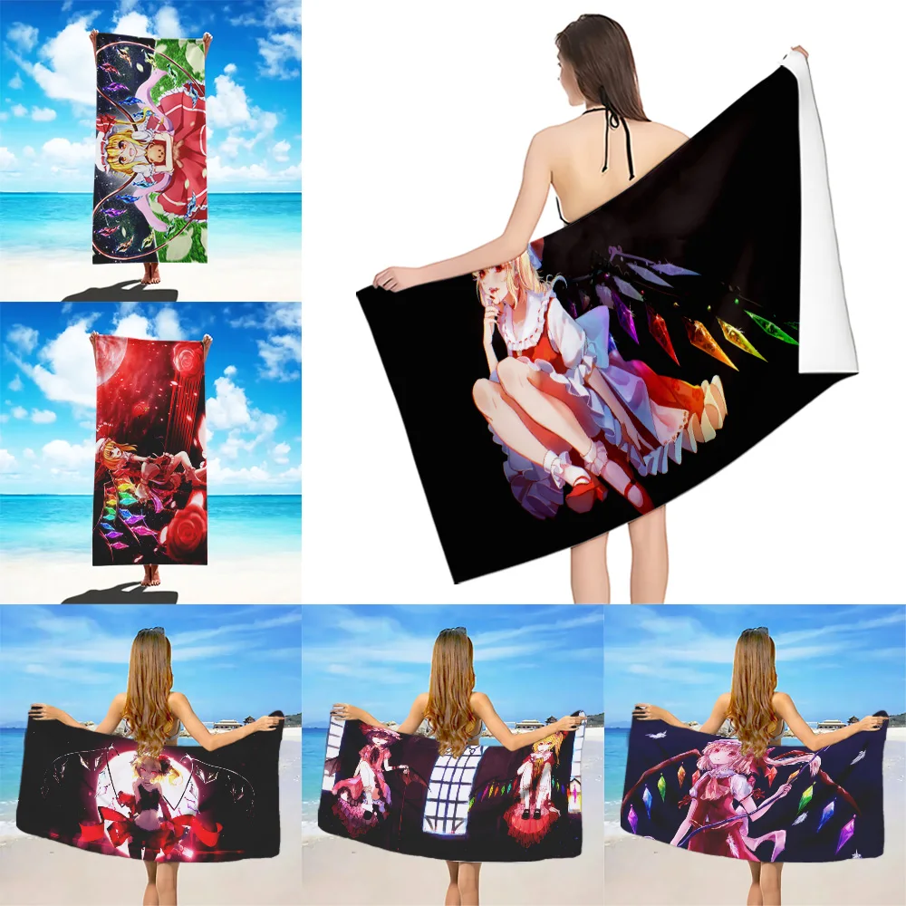 Touhou Project Beach Towel Microfiber Sand Free Quick Dry Soft Sandproof Pool Towels Gift for Women Travel Gym Shower Camping