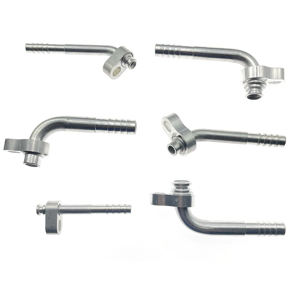 Autory Automotive Air Conditioning Active Platen Connector Radiator Evaporator Adapter R134a Fixture Hose Curved Straight