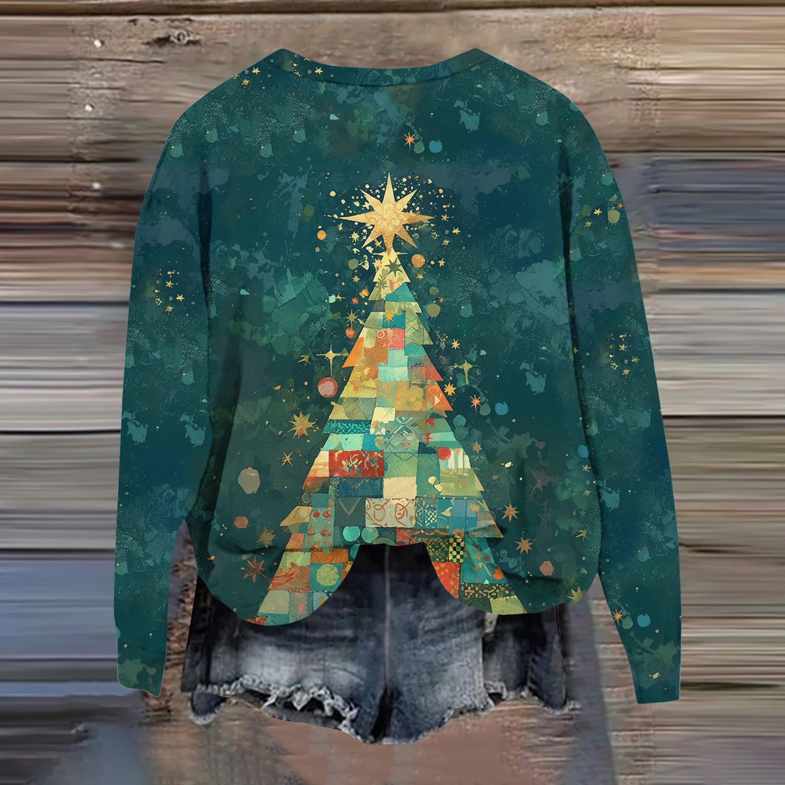 여성 패션 프린트 긴 소매 느슨한 라운드 넥 스웨트 탑 가을 여성 의류 겨울 의류 여성 탑 여성용