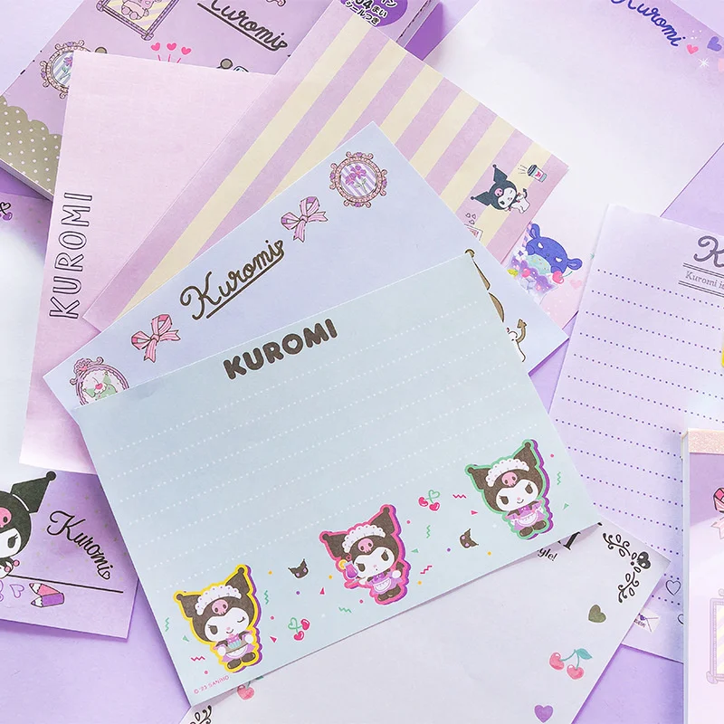 6pcs/lot Sanrio Melody Kuromi Cinnamoroll Memo Pad Cute Sticky Notes Stationery Label Notepad Planner Sticker Post School Supply