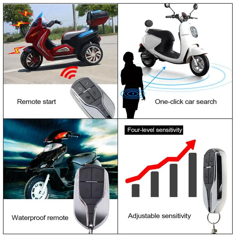 115db Alarm do roweru z pilotem zdalnego 115db Alarm do roweru wodoodporny cykl Alarm do roweru z pilotem