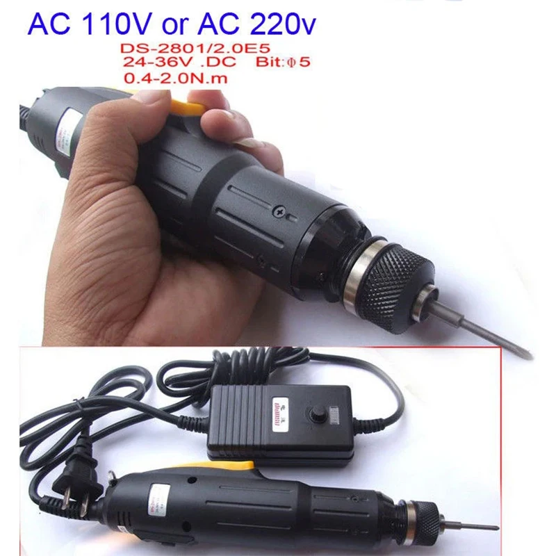 New 1 Sets DS-2801 AC 110V or 220V Electric Screwdriver + FREE 2 Screwdriver PLUG Tool