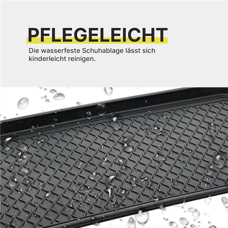 

A23P 5X Shoe Drip Tray With High Rim (76.2 X 38 X 3.1 Cm) Shoe Rack, Waterproof Shoe Tray,Shoe Mat For Outdoor, Garden Black