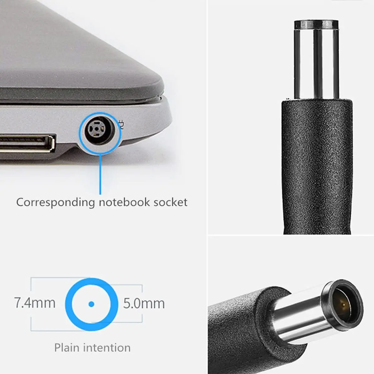 USB Type C PD To DC 7.4X5.0mm Laptop Charger Connector 90W 130W Fast Charging Cable Cord for Dell Inspiron 15 5576 5577 7557