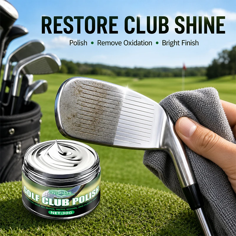 30g Golf Club Care Cream, Metal Polishing Cream for Club Surface Maintenance, Minor Scratch Care and Bright Shine Restoration