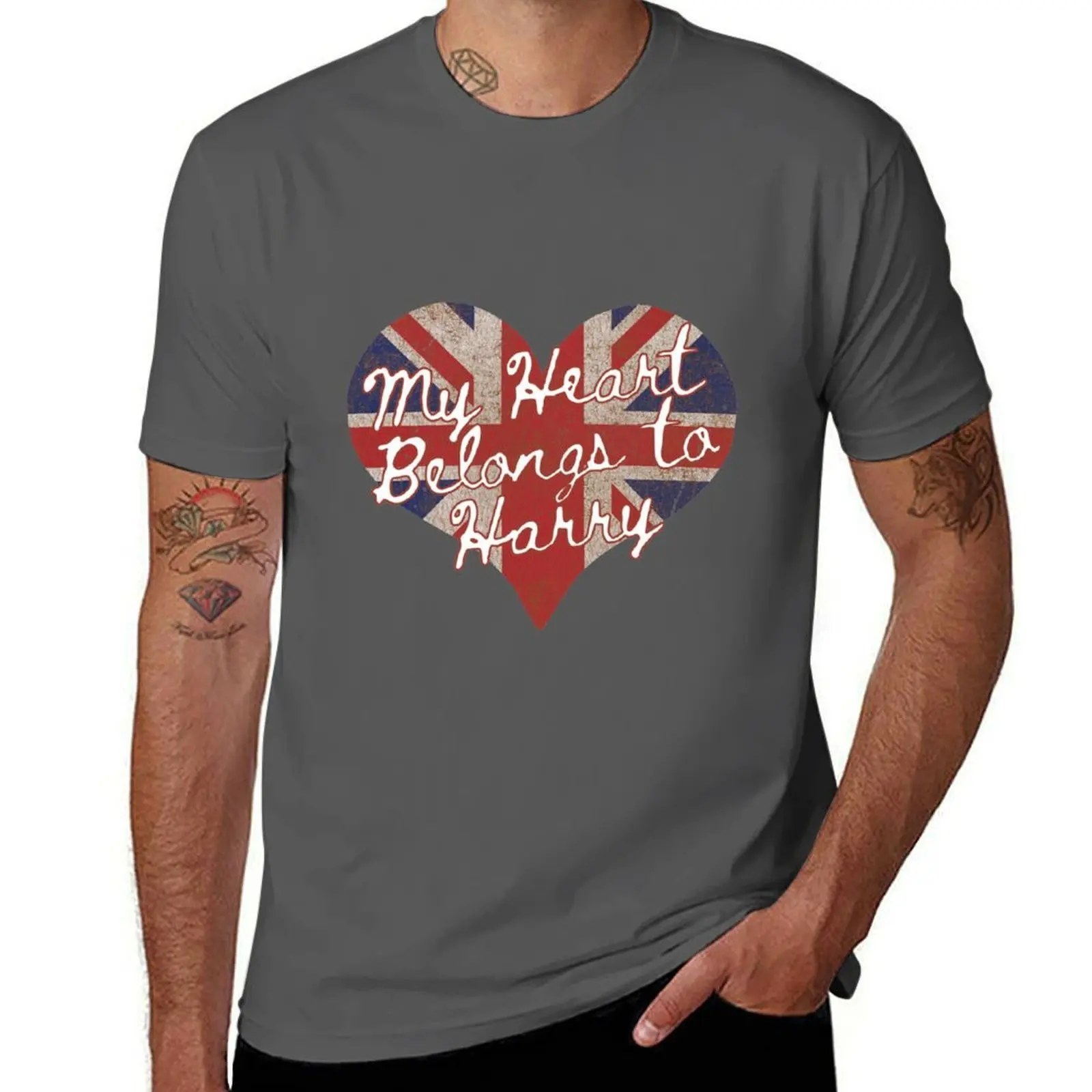 Heart Harry Belongs My Prince to T-Shirt Basic Solid Color Short Sleeve T-Shirt